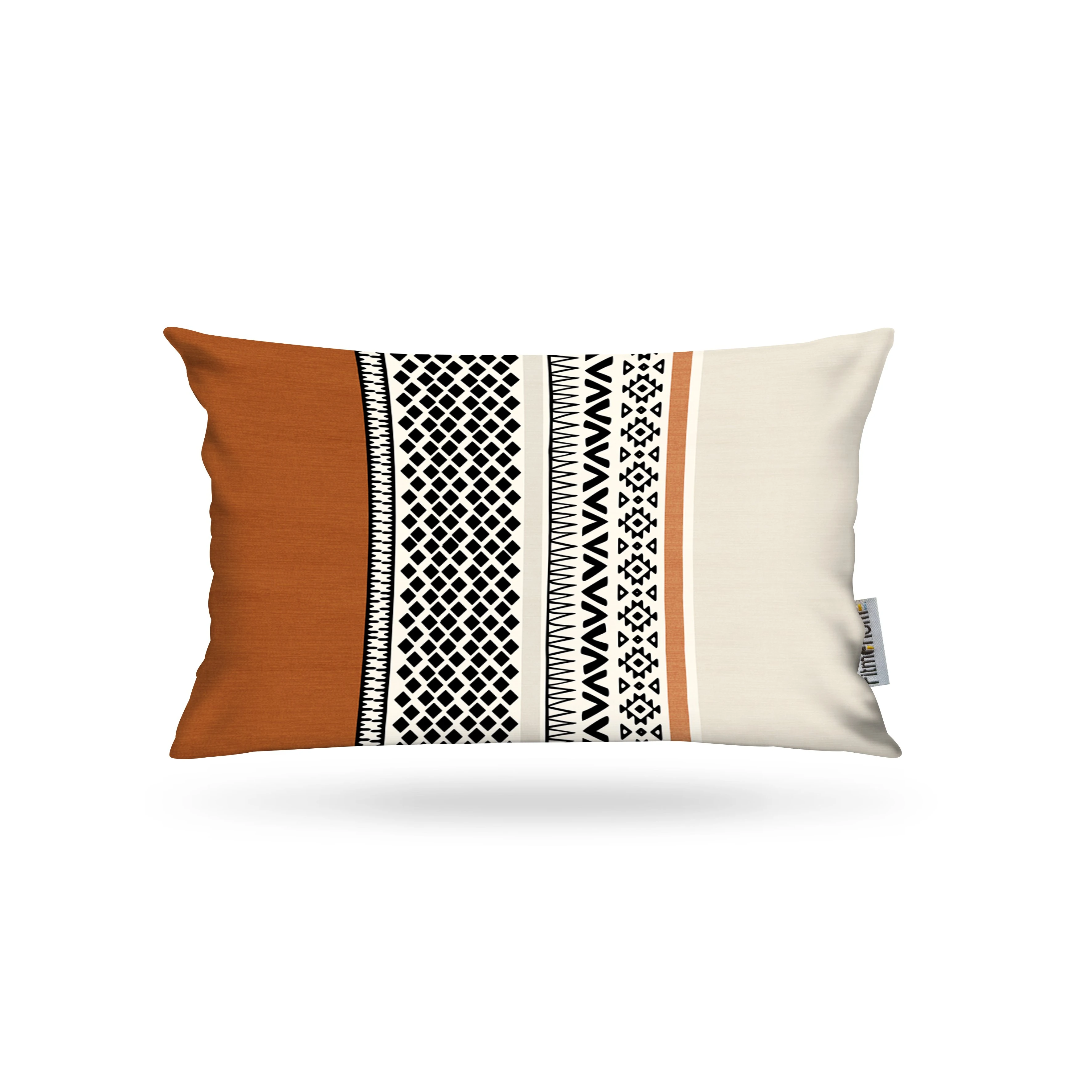 Kırlent Kılıfı İsk. Etn Desen Kahve-Siyah 35x50cm