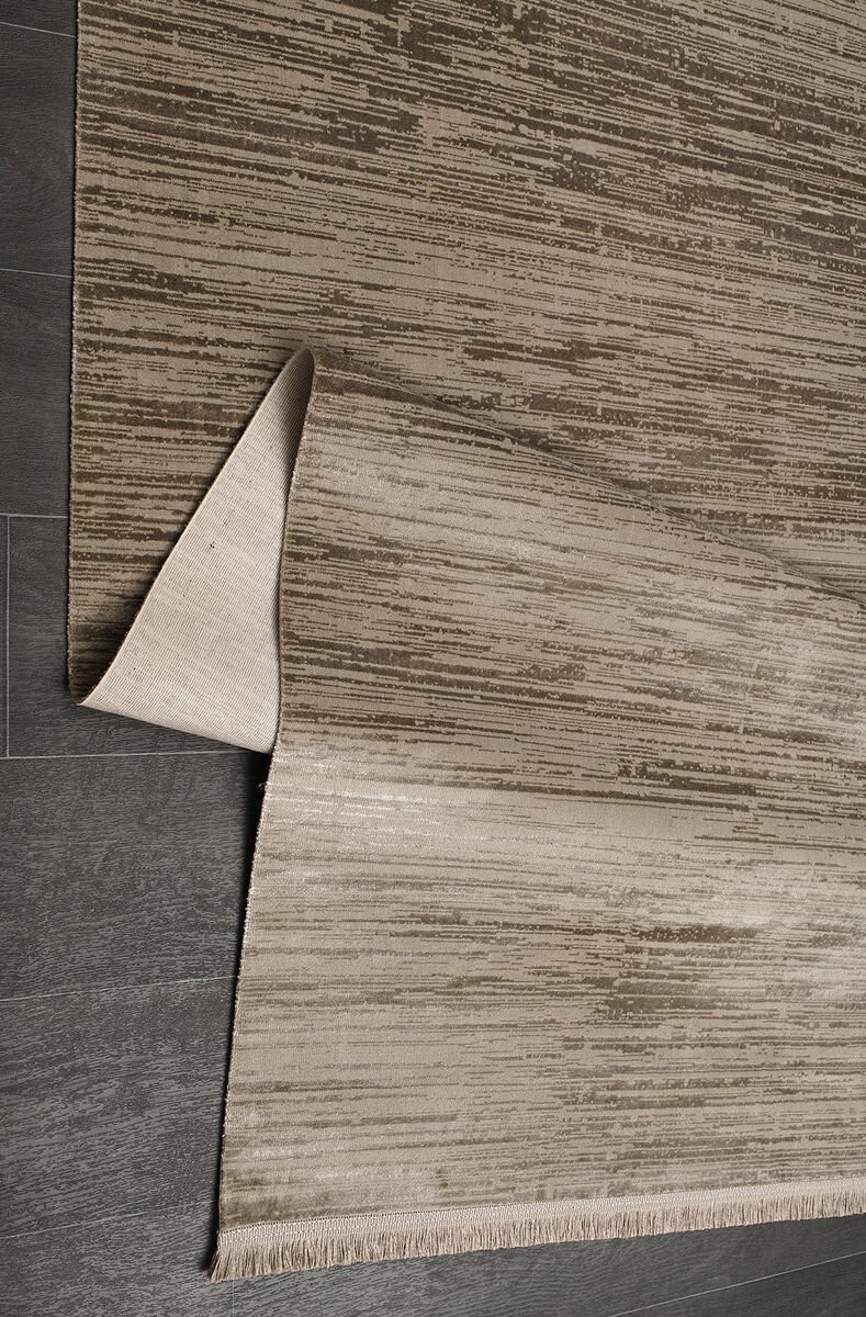 Florya Modern Halı Krem Kahve 80x150