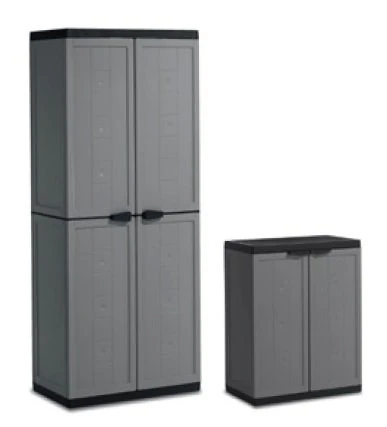 JOLLY Uzun ve Kısa DolapSet Antrasit 68*39*166 -68