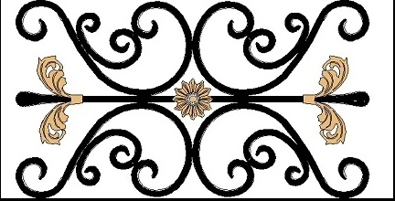 Motifli Panel 37*88cm Ferforje