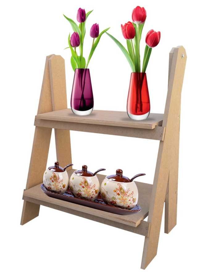 Ahşap Merdiven-Baharatlık 39*46*21cm