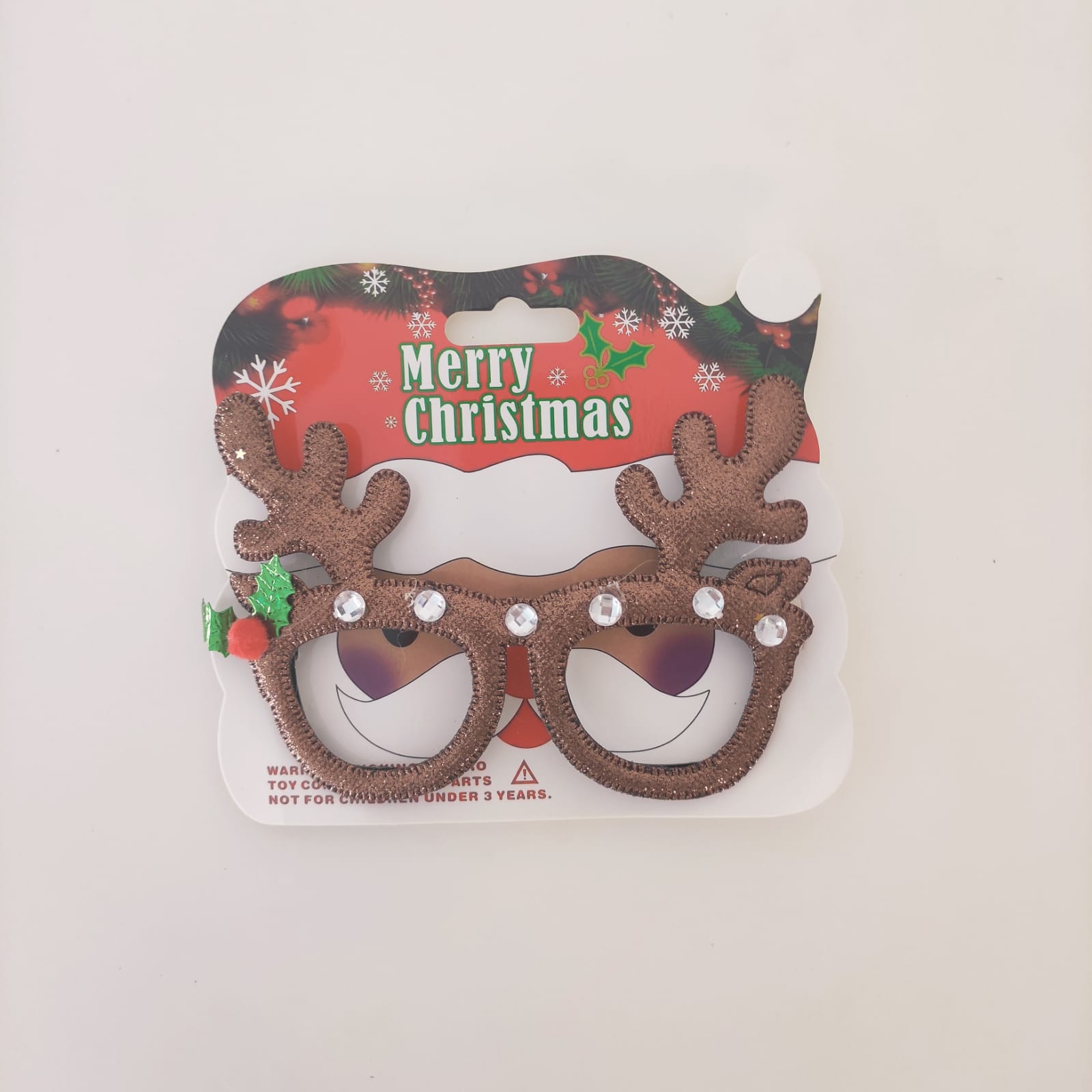 Yılbaşı Gözlüğü Kahve Simli