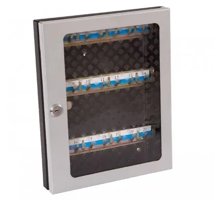 Keychain Cabinet Metal 21pcs Black- Cream 31x23x4.5