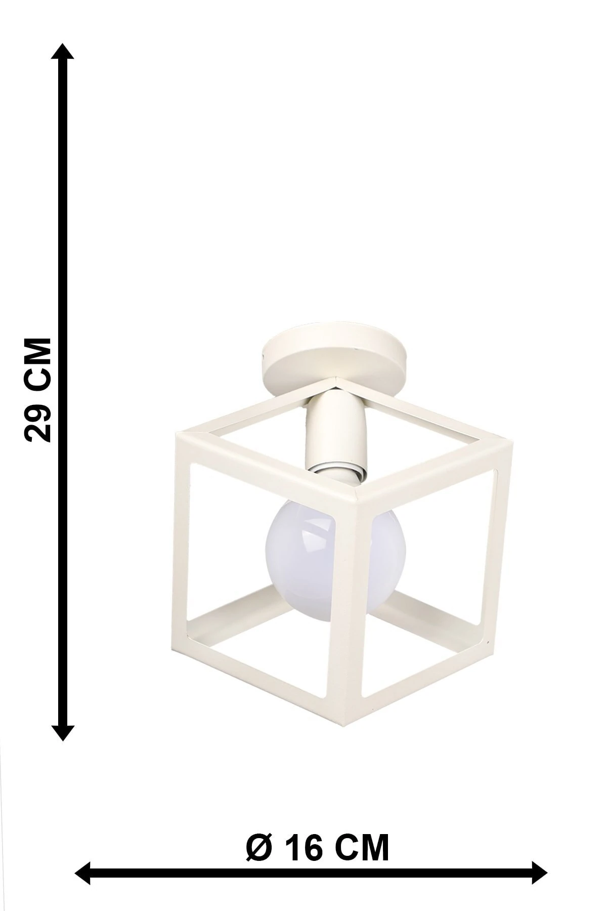 Magnezya Avize Tekli Beyaz  Tavan Montaj