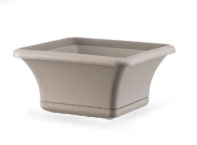 Sally Saksı Kare Altlıklı Cappuccino Çap 30cm