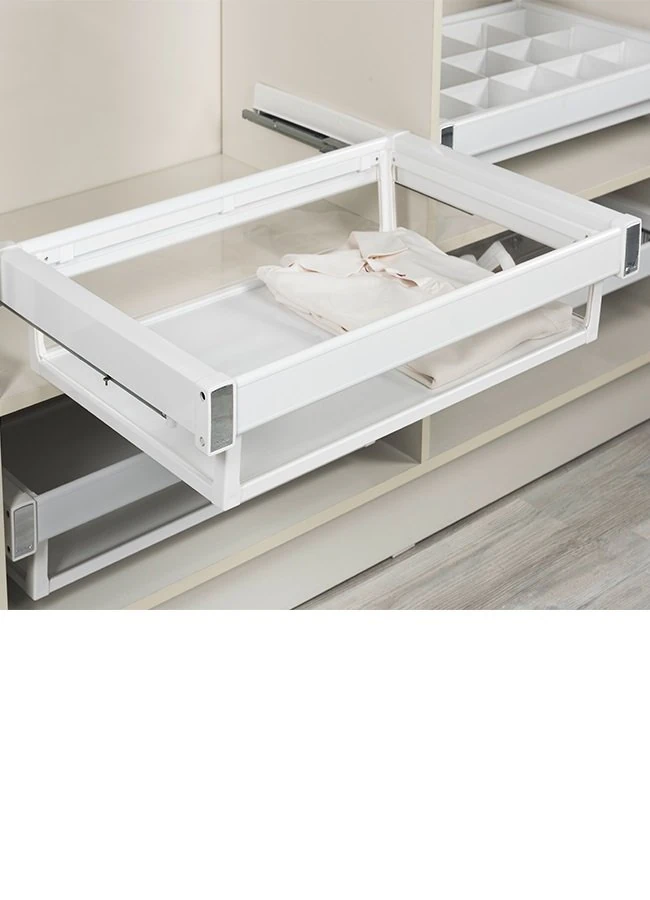 Alüminyum Beyaz Çekmece 80cm Frenli