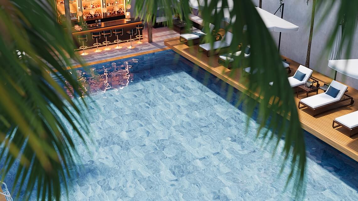 Porselen Kaymaz Seramik Maldivler Mavi 30x60