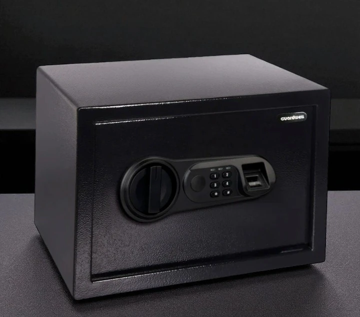 Çelik Para Kasası ParmakİziOkutmalı Siyah25x35x25cm