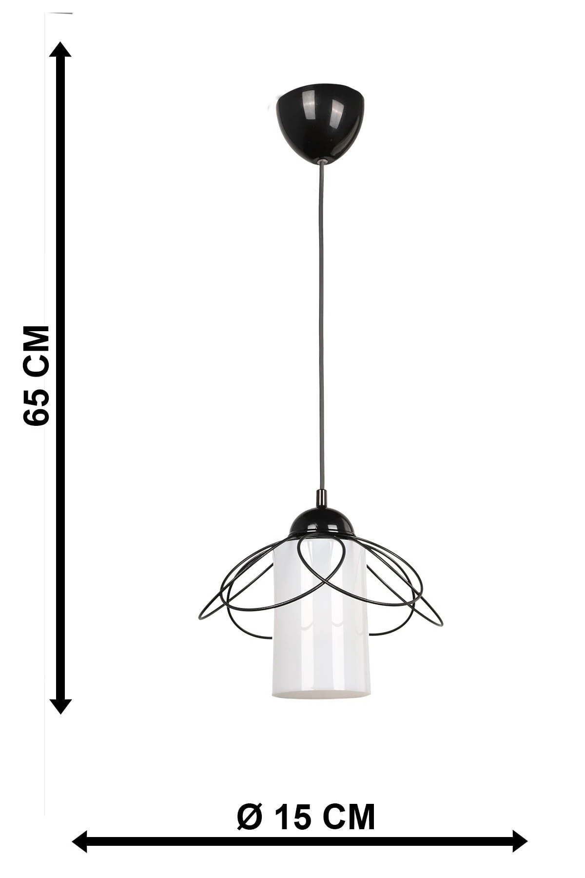 Mango Avize Tekli Siyah-Akrilik Beyaz