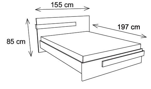 Çift Kişilik Yatak Enna Meşe 150*200 cm.
