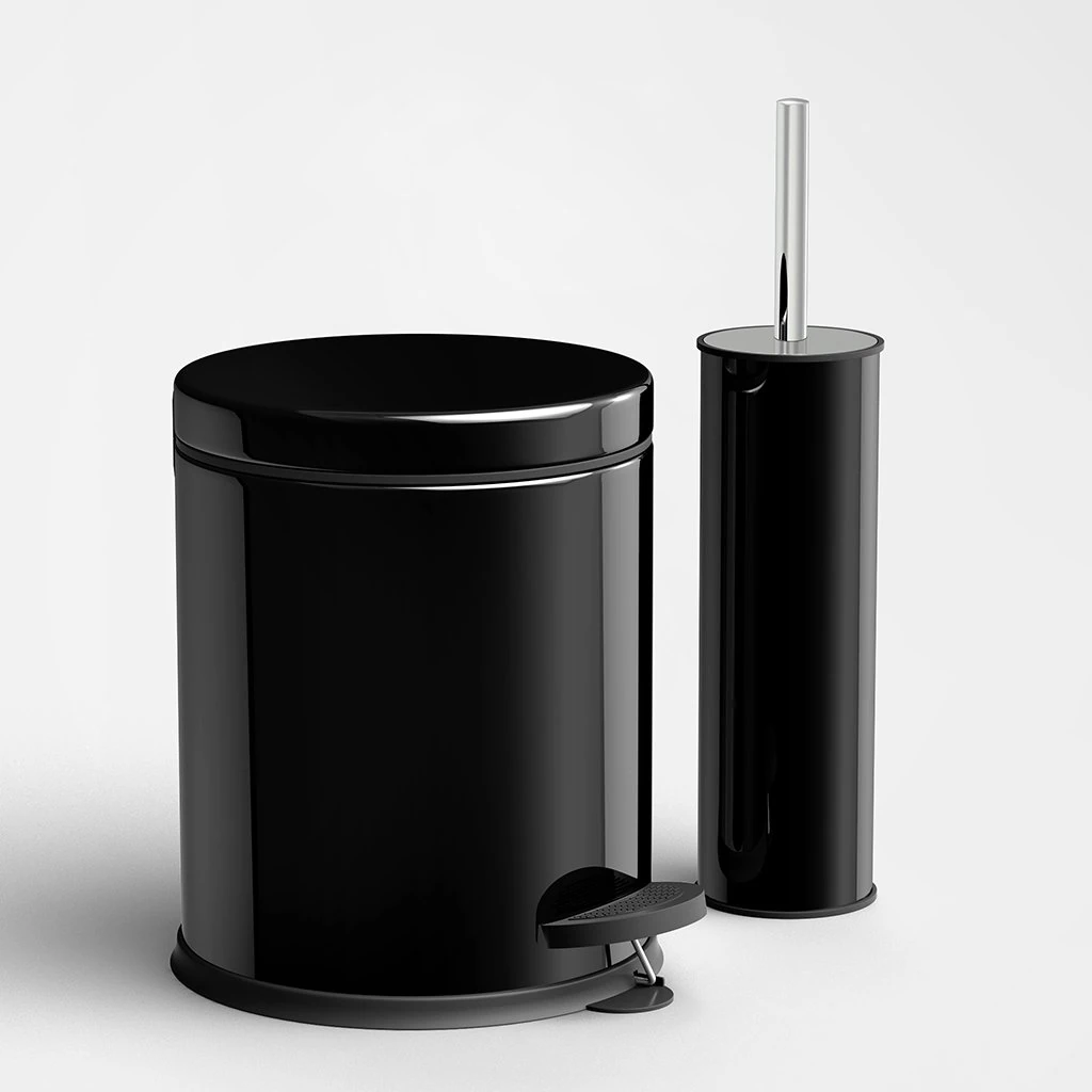 Banyo Seti  2'li K.Fırça+Çöp 3LT Siyah