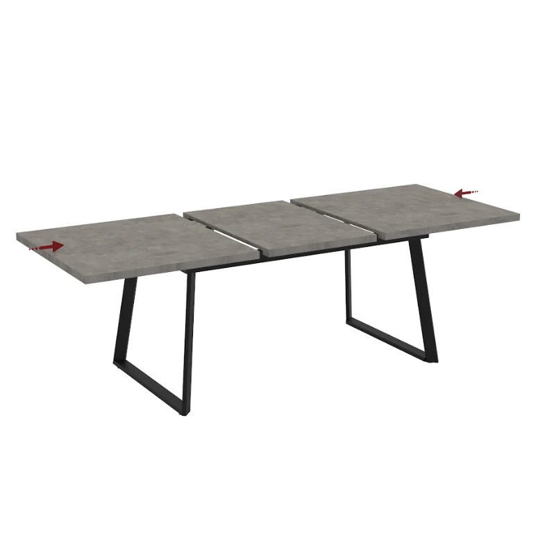 Masa Lavinya Retro Taş Desen Gri 170*60cm