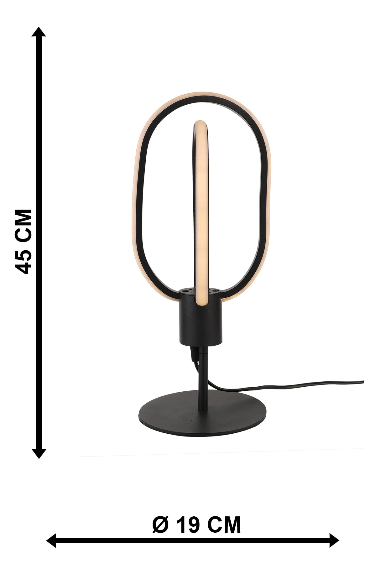 Masa Lambası Ledli Göktuğ Siyah