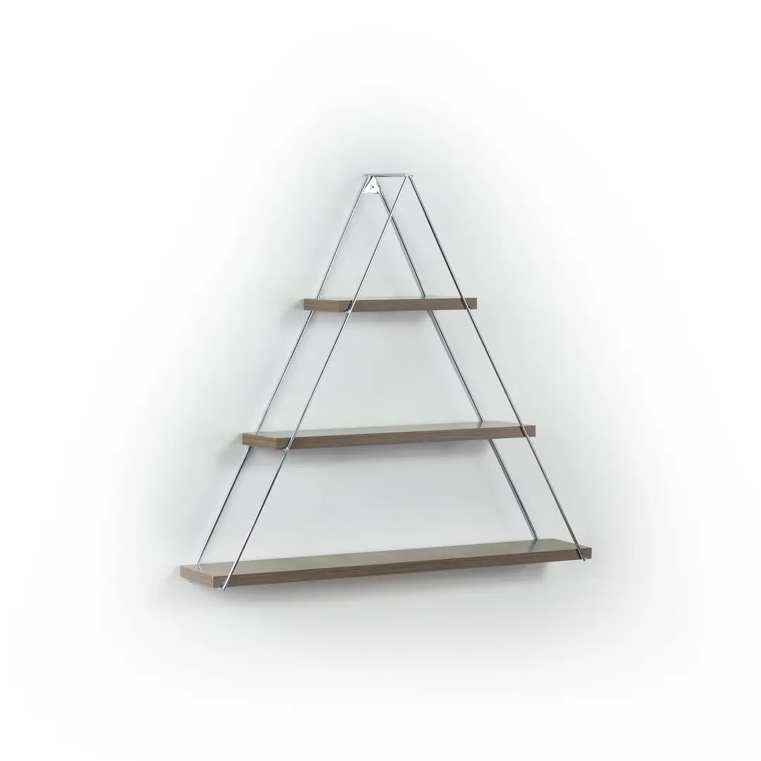 Shelf Triangle Moset Walnut Chrome