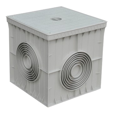 Logar Kutusu Plastik  Açık Gri 550x550x517