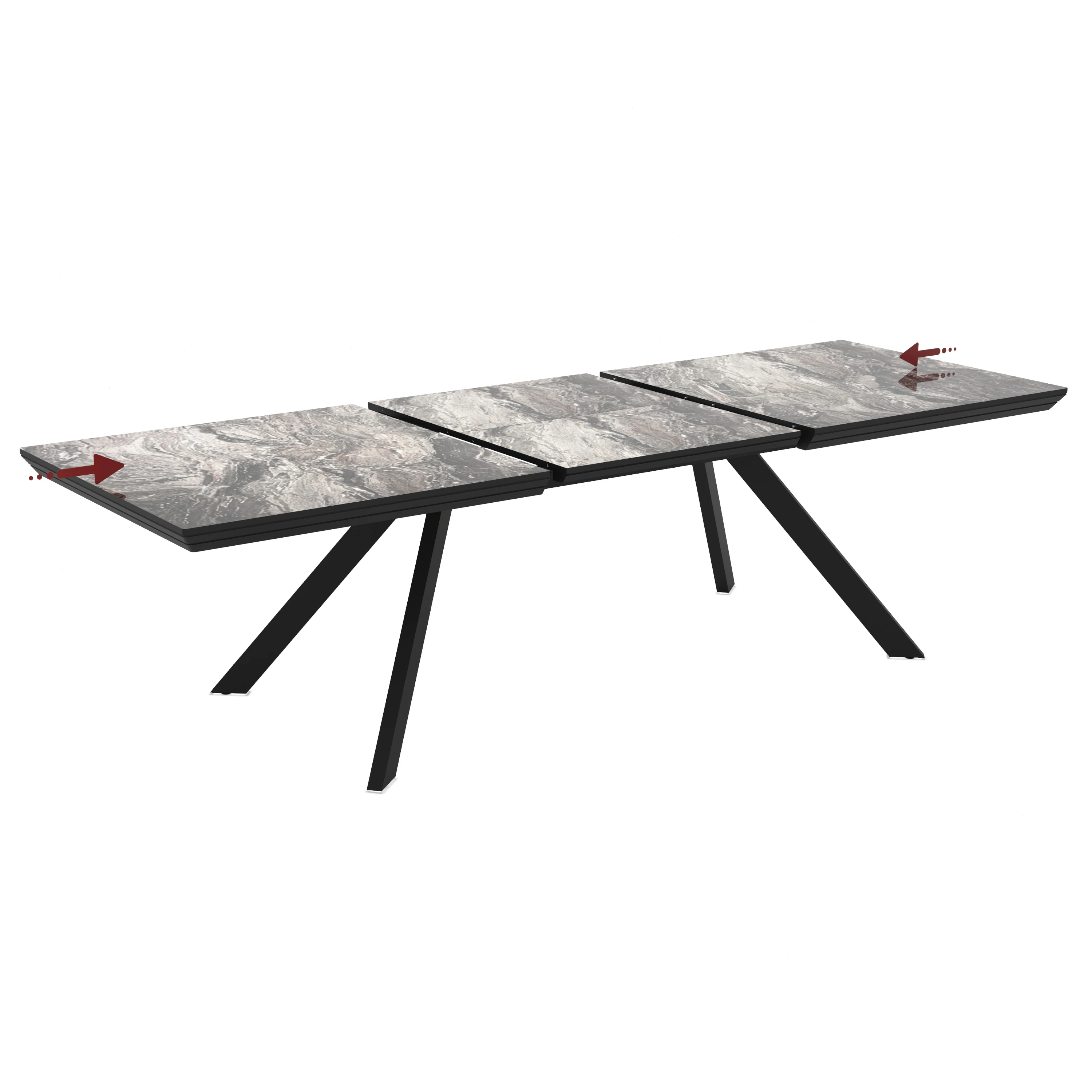 Masa Corin Lagina Parlak Açılır 277*100*76cm