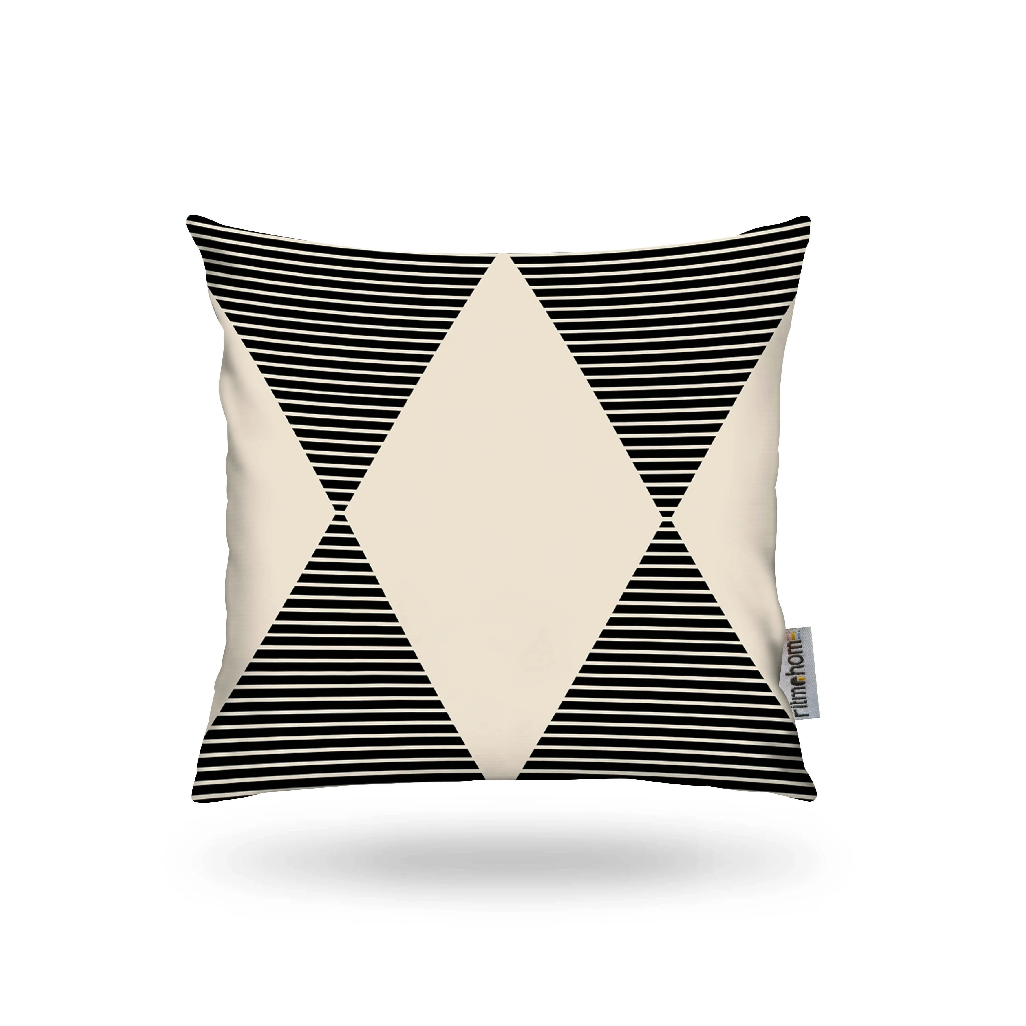 Kırlent Kılıfı İsk. Etn Desen Siyah-Krem 43x43cm