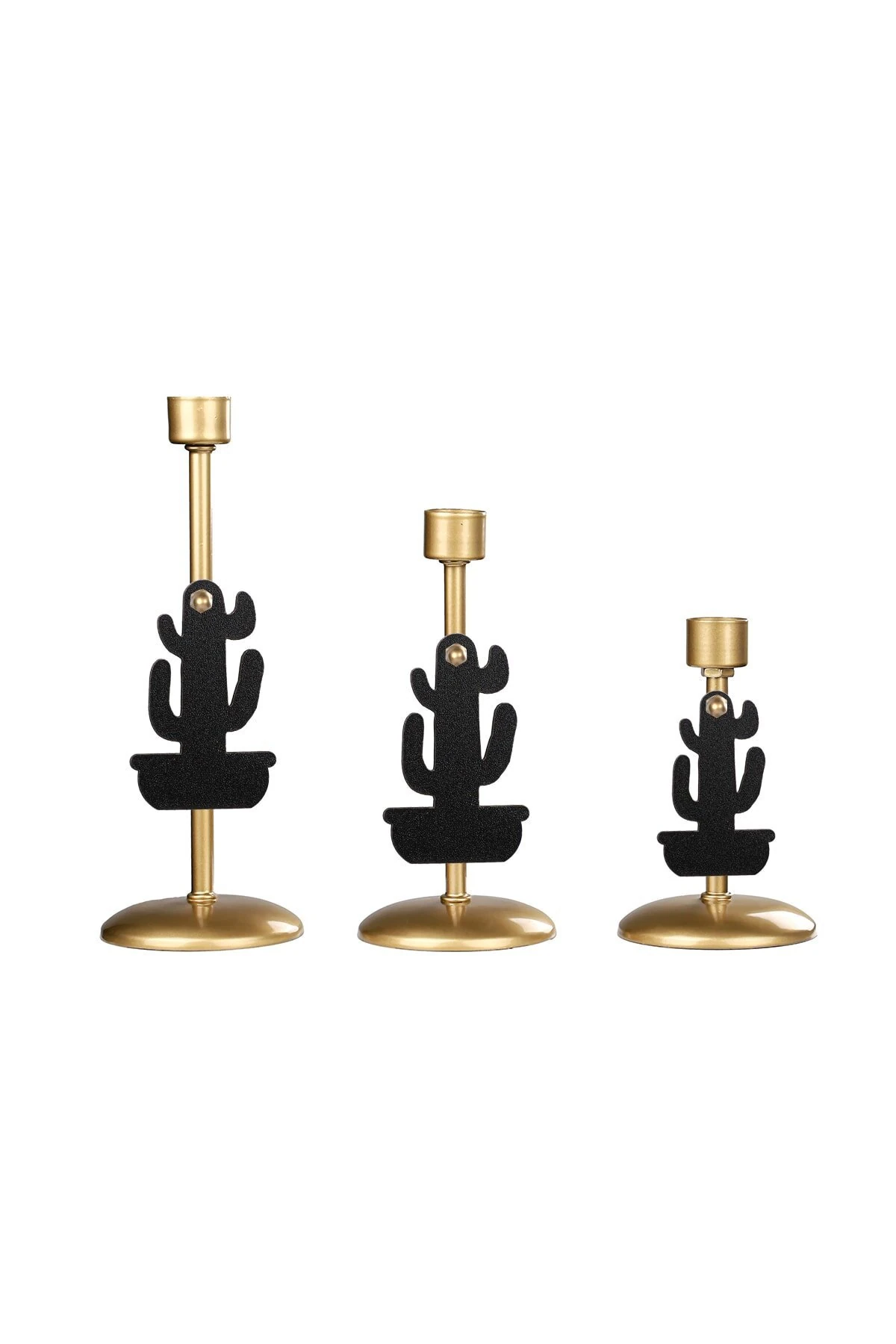 Mumluk Metal Kaktüs 3'lü Eskitme