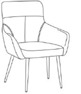 Sandalye Batu Coco 5 Açık Kahve-Siyah Ayak