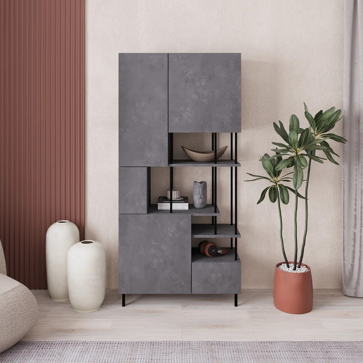 Kitaplık Anahtar Model Antrasit 175*84*33,8cm