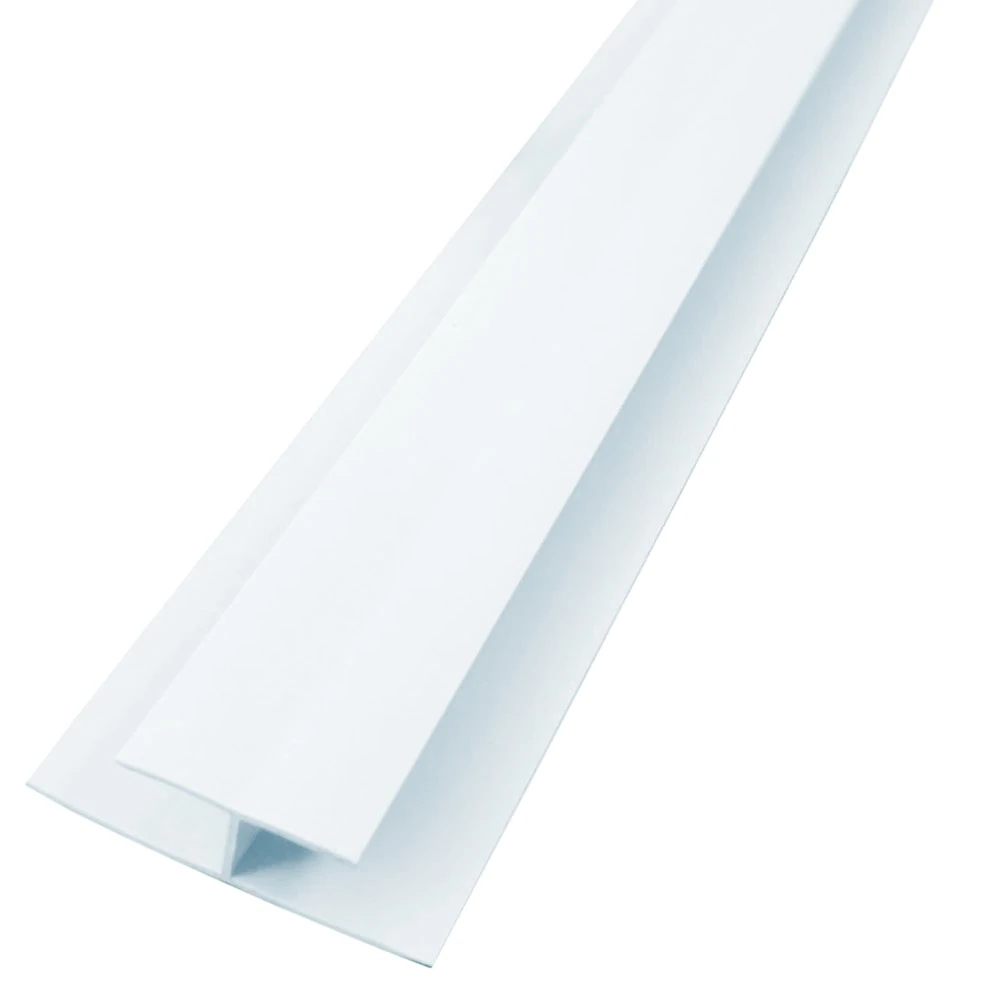 H Ara Ekleme Profili Beyaz PVC 6 Metre
