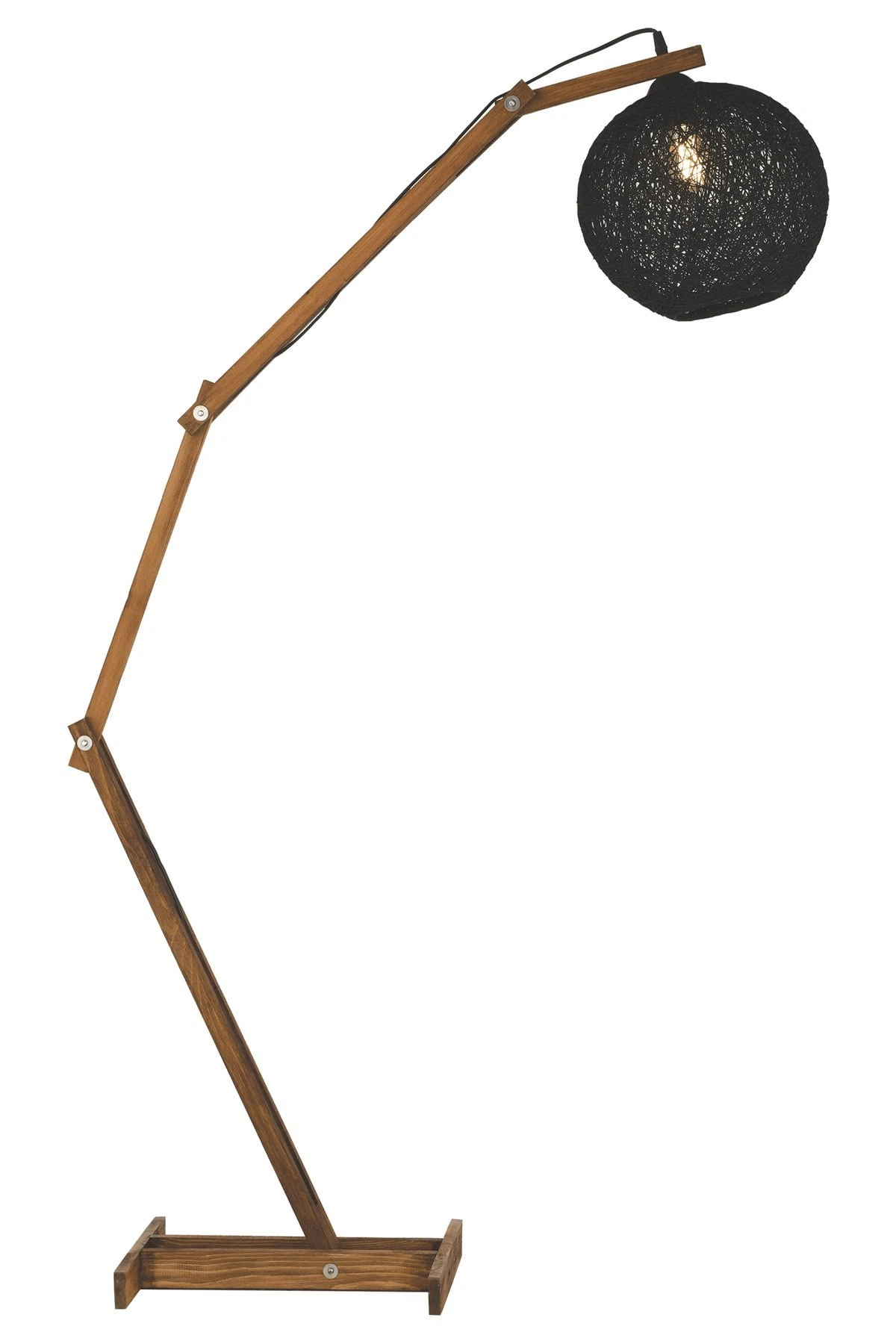 C Ahşap Lambader Siyah Şapka