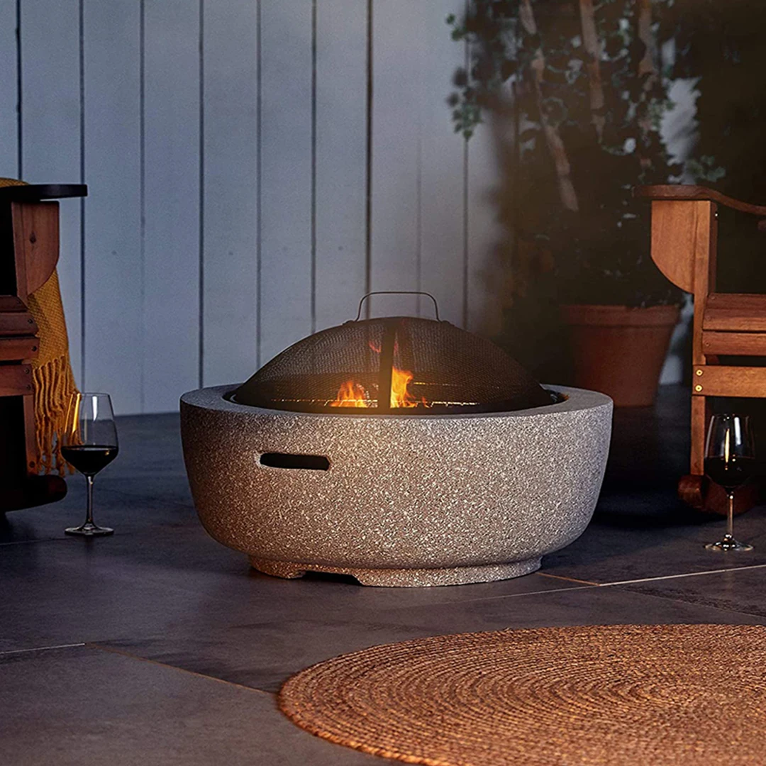 Ateş Çanağı Beyaz Tel Kapaklı 60.5x42.5cm