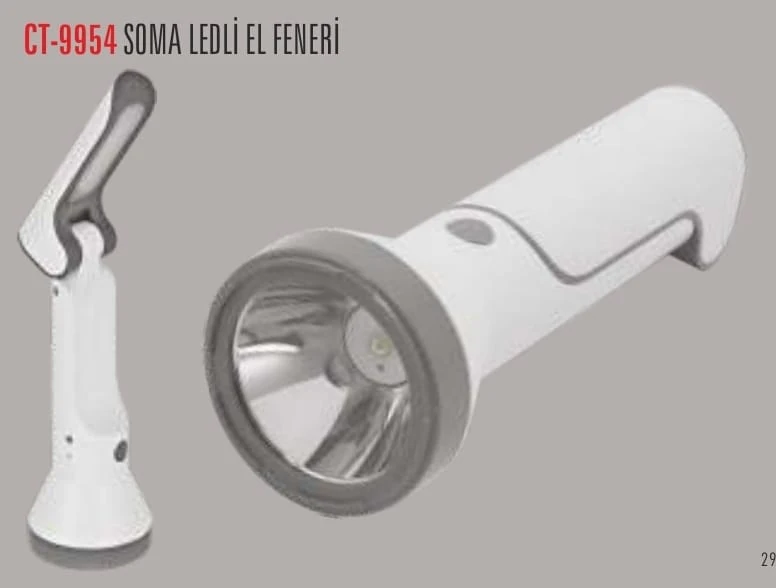 CATA 3W Soma Led El Feneri+Masa Lambası CT-9954L