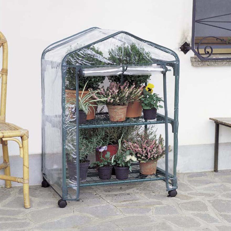 Greenhouse İki Katlı Saksılık 70*50*98 cm. Yeşil