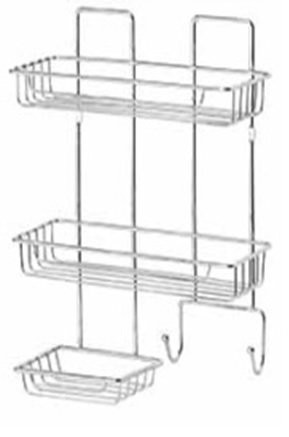 Banyo Köşe Raf D.dörtgen Mag.Fix 2 Katlı 26cm Krom