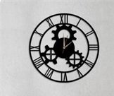 Duvar Saati Romen Rakamlı Ahşap Siyah 50x50cm Bant