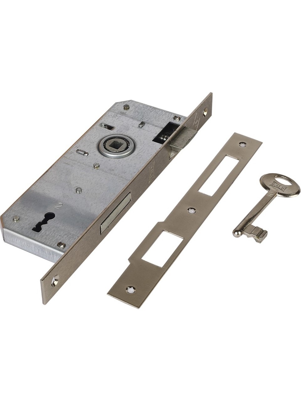 Ekstra Rulmanlı Oda Kapı Kilidi 40mm Nikel Oval