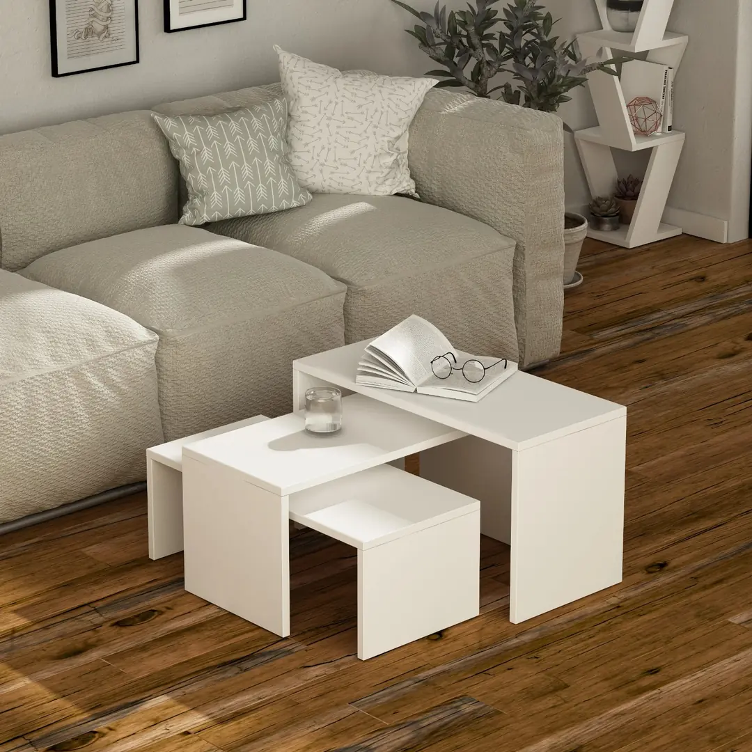 Medium Side Table Kanta White 30*65*39cm