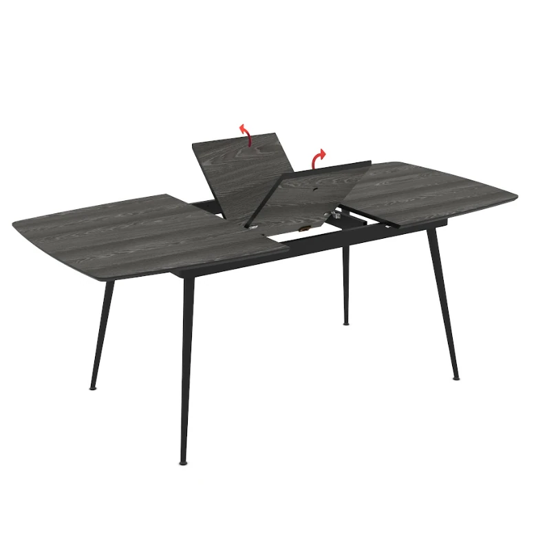 Masa Yense Dining Parlak Siyah 145*40cm