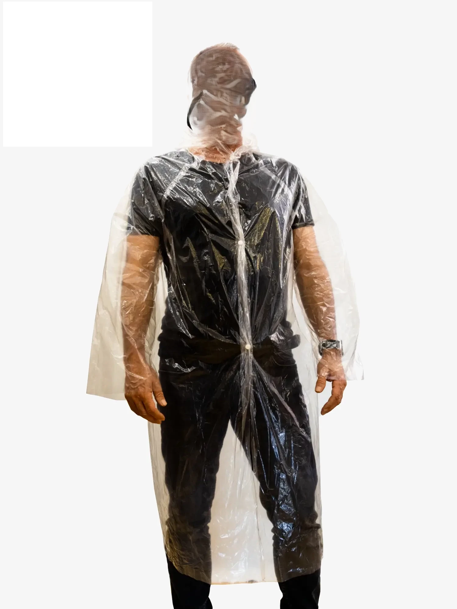 Yağmurluk Çıtçıtlı XL Şeffaf