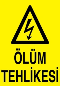 Ölüm Tehlikesi Etiketi 23X35
