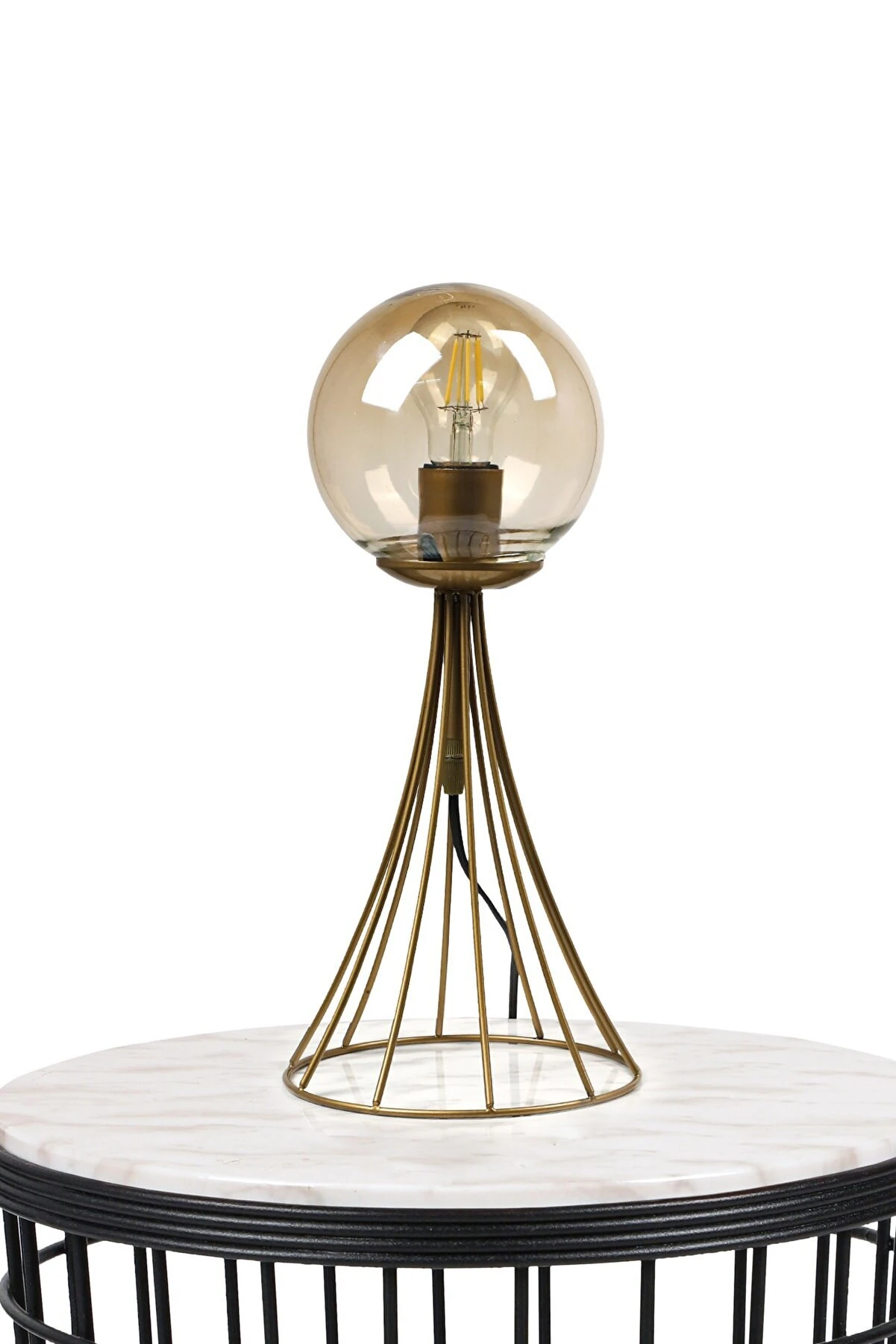 Masa Lambası Lapis Eskitme-Bal Cam