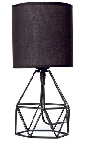 Metal Abajur Yuvarlak Siyah