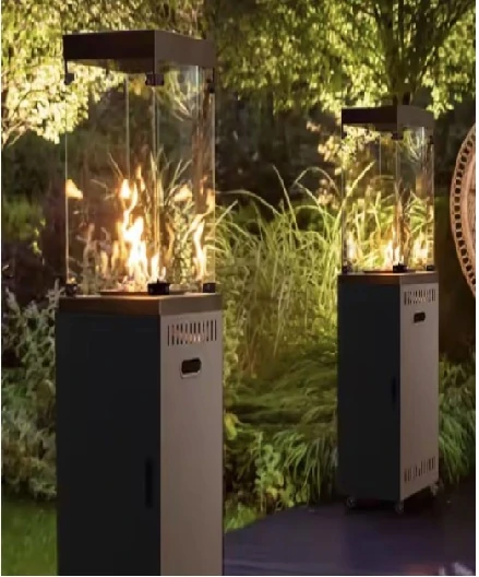 Gazlı Şömine Kare Camlı