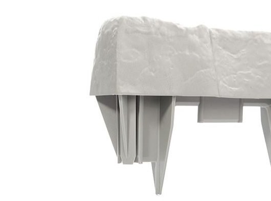 Plastik Bahçe Çiti Gri Taş Görünüm 13.5x30cm