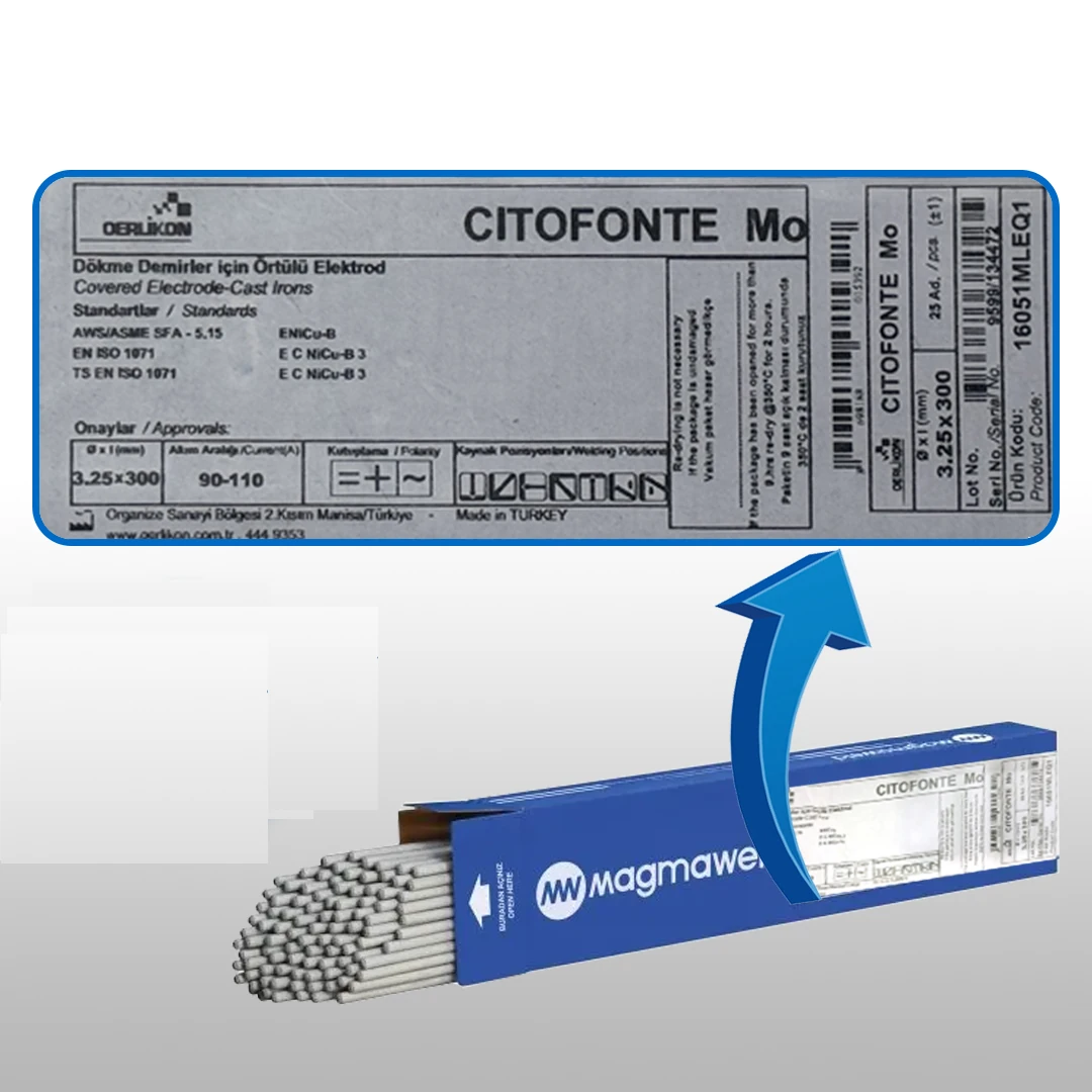 Citofonte-Ni/DÖKÜM Elektrot -2.50X300 50 Adet/Paket  -0.79 Kg. VC