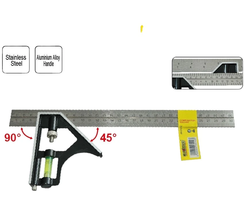 Köşe Gönye Su Terazili 12" 300mm
