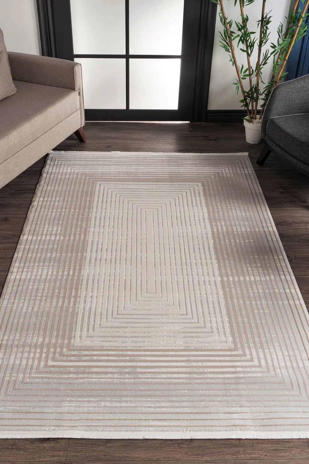 Bamboo Carpet Beige 120x180