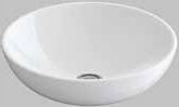 Daire Tezgah Üstü Lavabo Beyaz Delikli 45*45