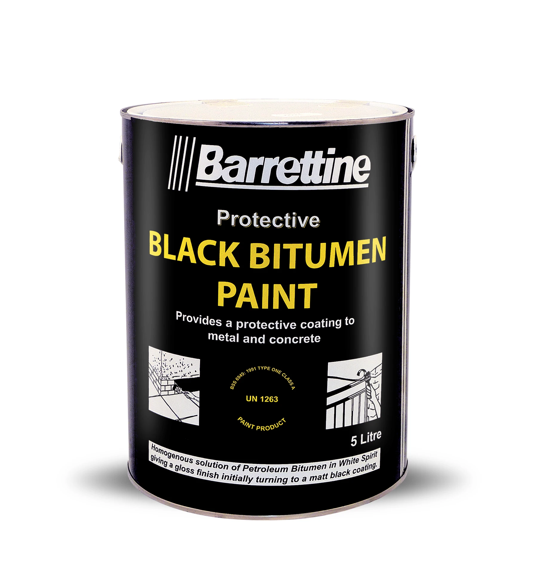 Black Bitumen Paint 5L Litre