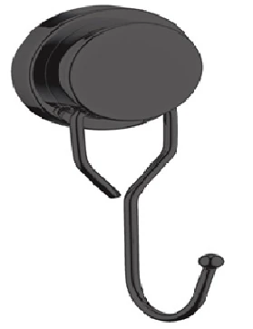 Banyo Askı Tekli Yapışkanlı Siyah