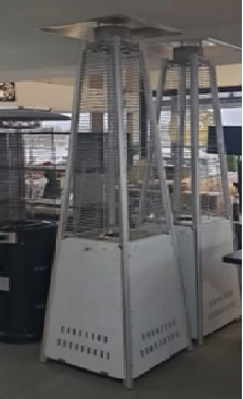 Gazlı Piramit Soba Paslanmaz Uzun