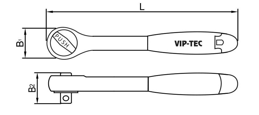 Cırcır Kolu Profosyenel 1/4'' 150mm