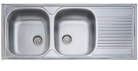 Paslanmaz Ç.Evye ÇiftGöz 50*116cm 90mmGider