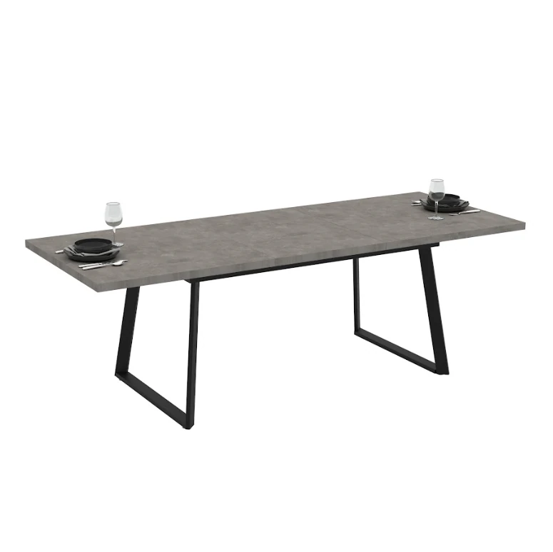 Masa Lavinya Retro Taş Desen Gri 170*60cm